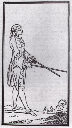 a blind man and his cane according to Descartes